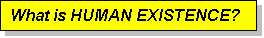 Text Box: What is HUMAN EXISTENCE?

